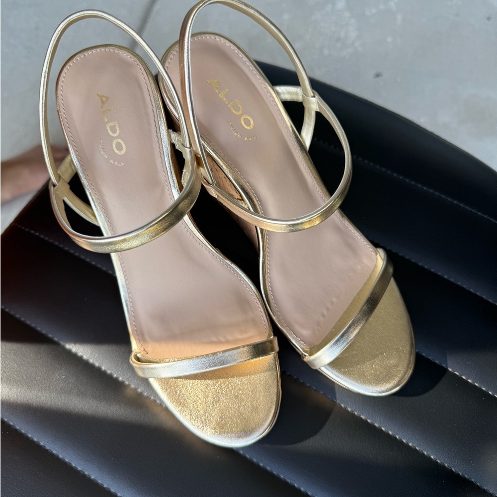 (NEW) Mirabella Gold Women's Wedges | ALDO